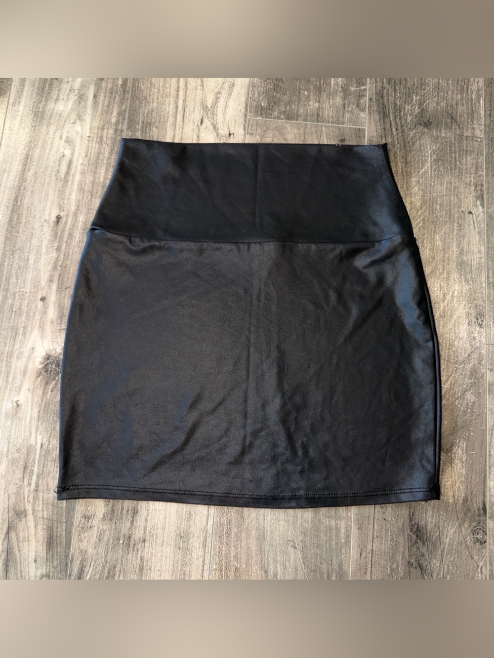 Windsor Black Faux Leather Mini Skirt